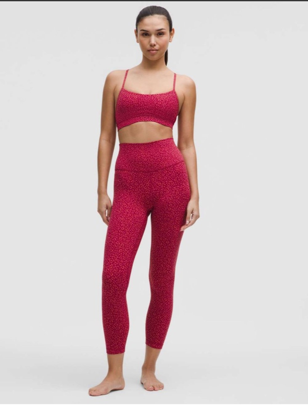 Lululemon Align High-Rise Pant Leggings (25" Inseam), Leopard Daisy Desert Red